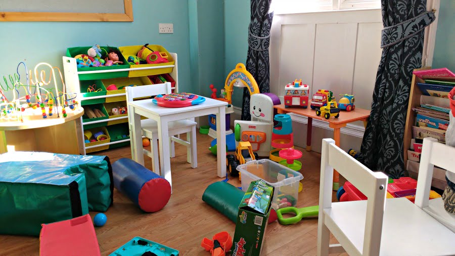 The YHA with a toddler - play in the playroom during your stay