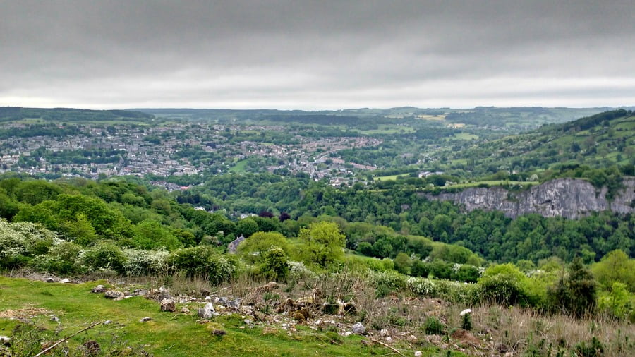The view from the top of the Heights of Abraham