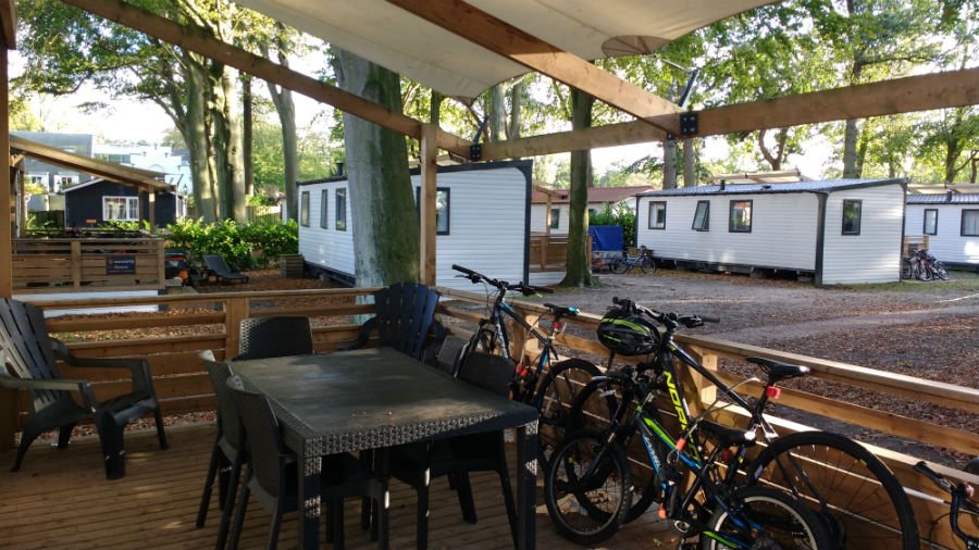 Outside an Avant caravan