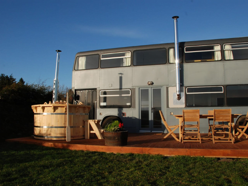 converted bus to stay in with a toddler