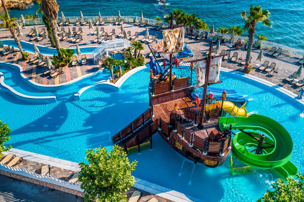 all inclusive resort with waterslides
